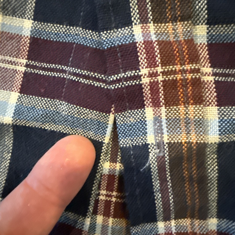 Vintage Sears X-Tall Plaid Flannel Shirt Mens Large 16-16.5 Western  Acrylic - Picture 10 of 10
